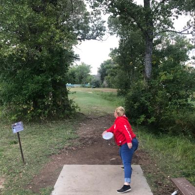 Hole 3, through the trees and over the water.