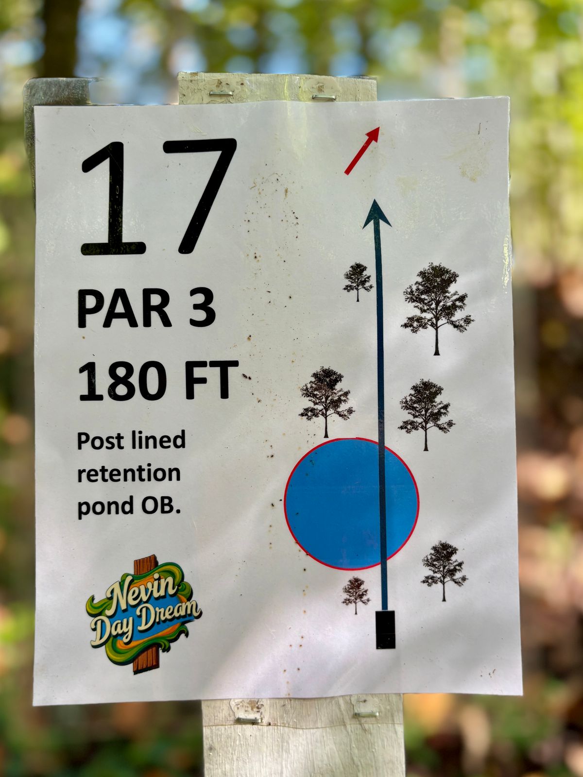 Hole 17 tee sign