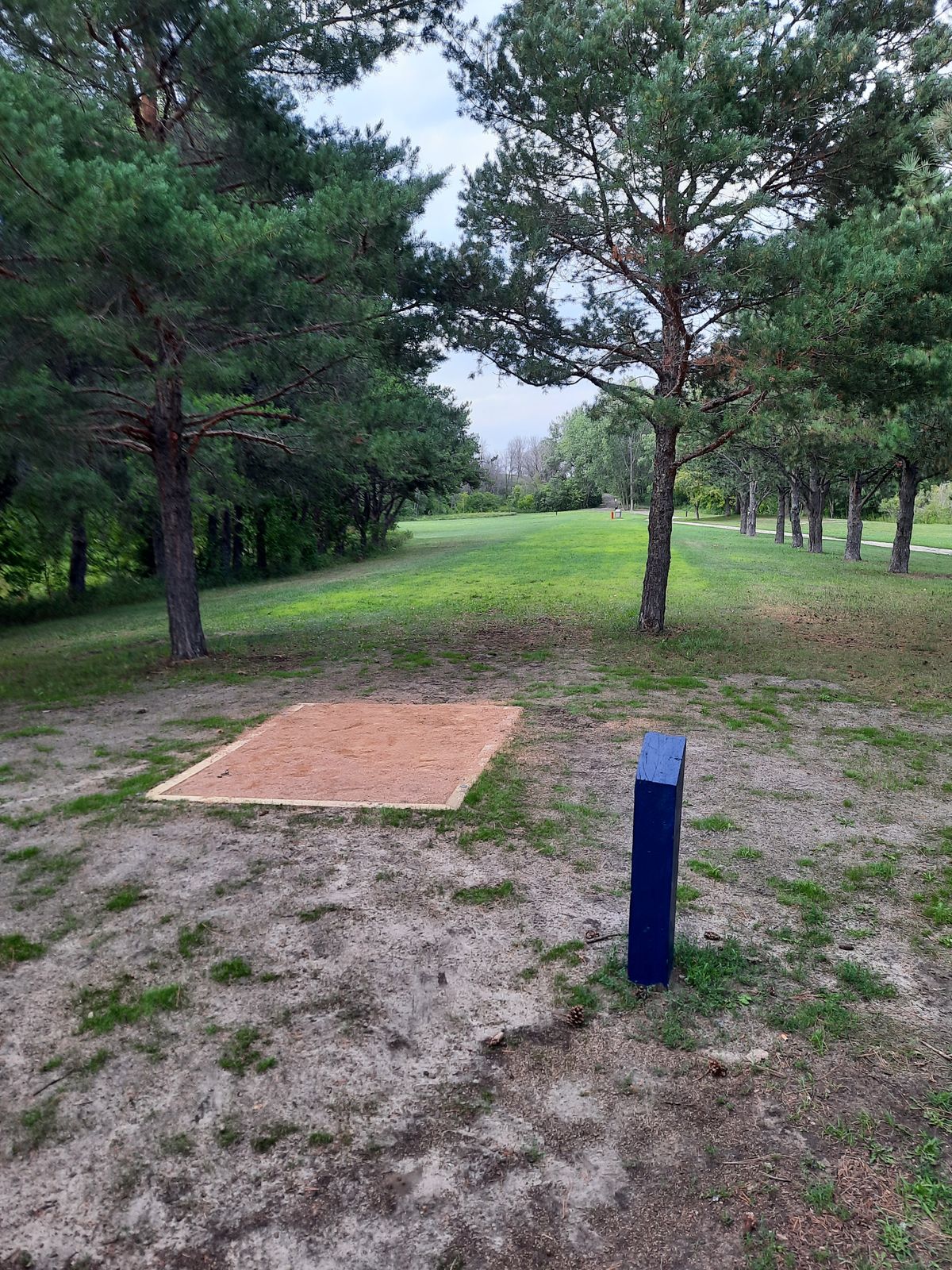 Blue tee pad #1 was concrete block in June,  now just gritty gravel in August?  What the?