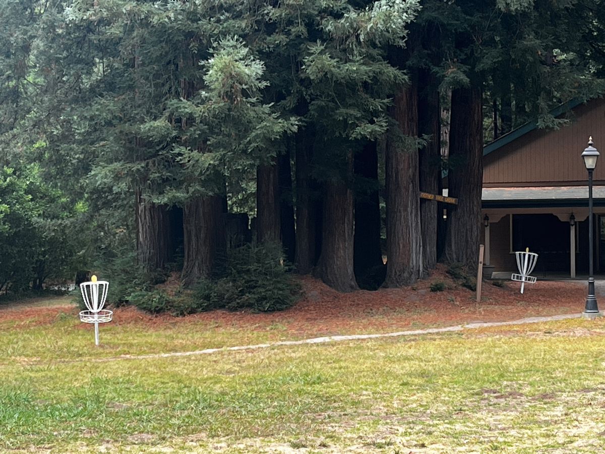 Baskets for hole 2 (right) and 3 (left)