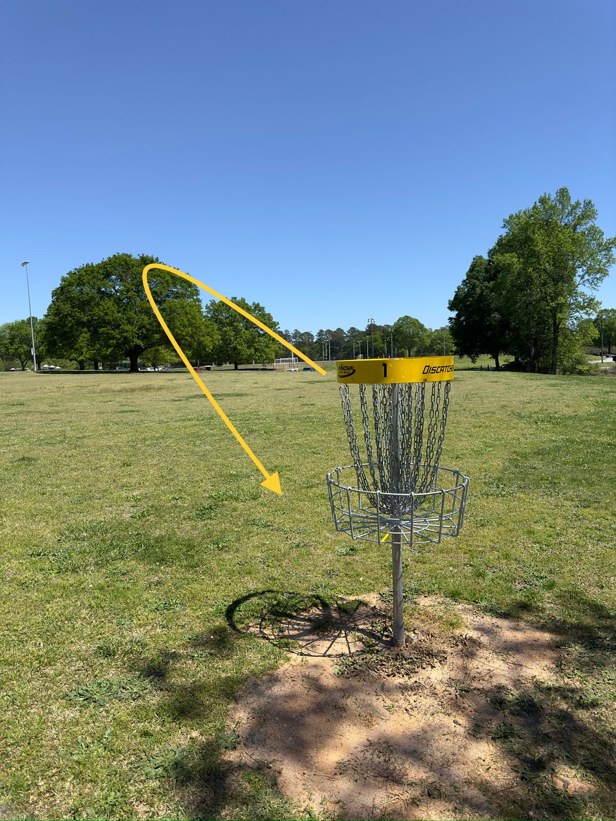 Hole 1 basket