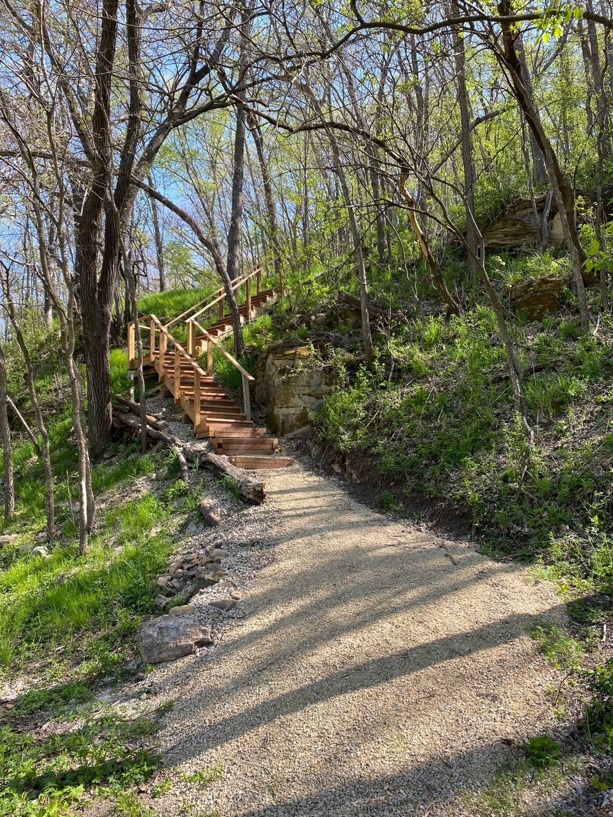 Stairs to tee pad