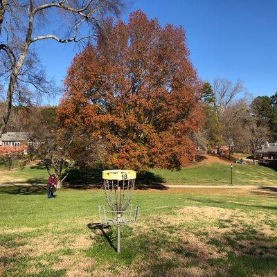 Beautiful finishing hole in the middle of Davidson College Campus