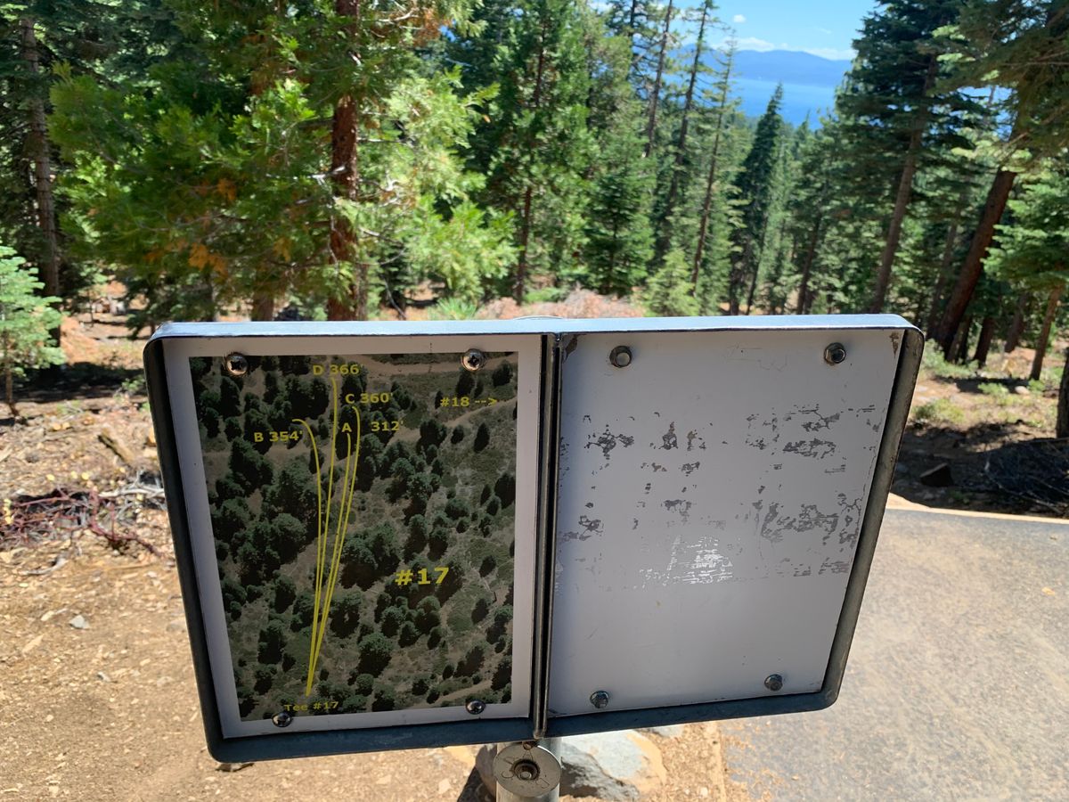 Great signage throughout. From the top of 17, Lake Tahoe in the background.