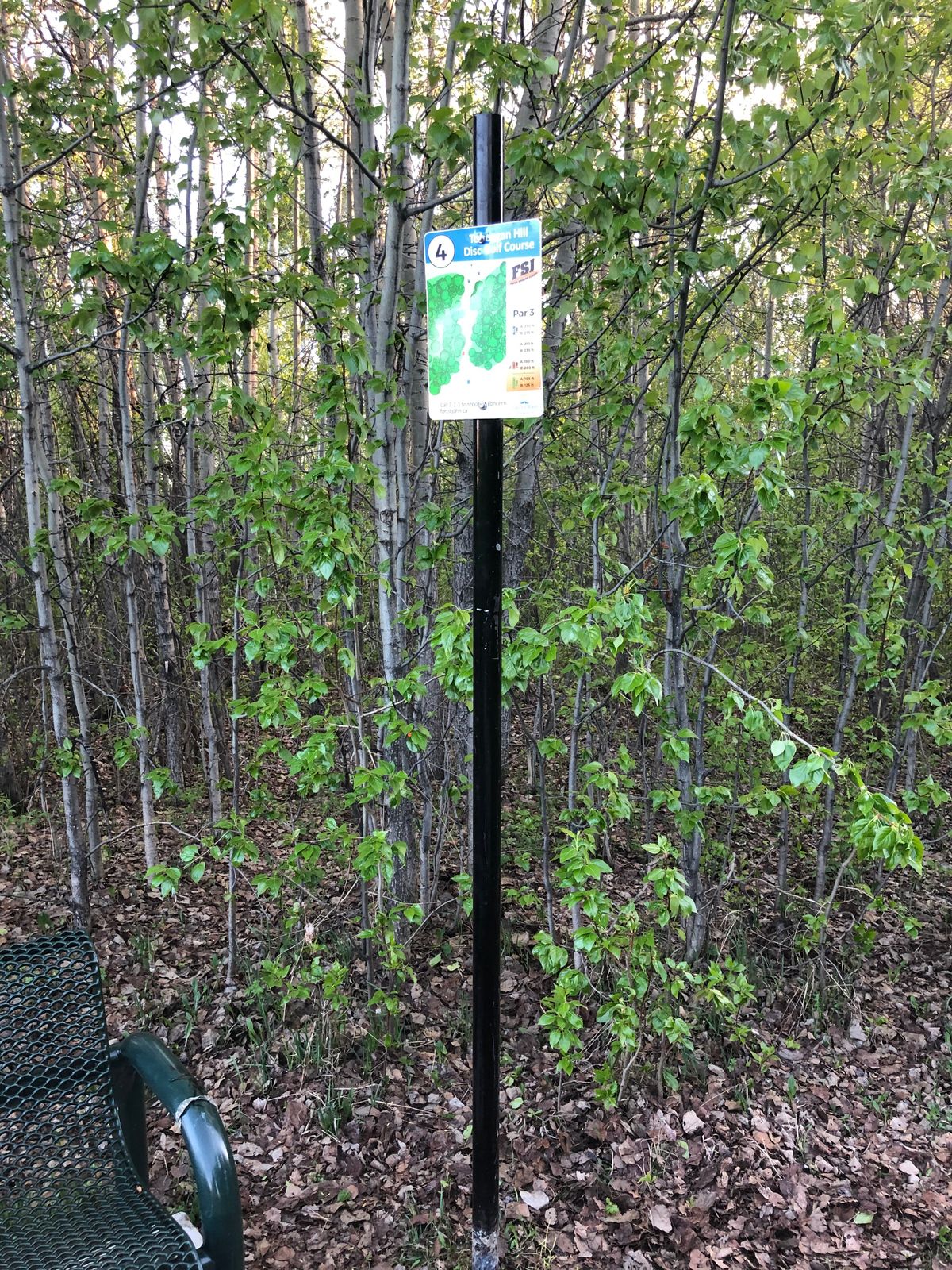 Hole 4 bench & sign
