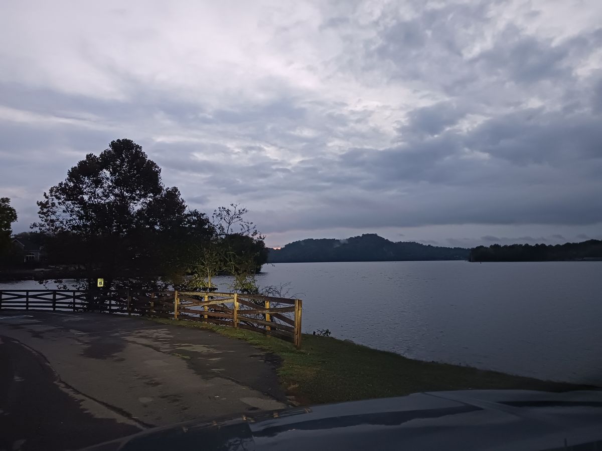 Beautiful scenery as we are leaving the round about at the end of playing Admiral