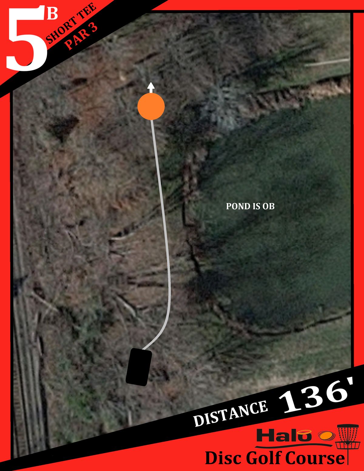 Hole 5 Short Tee Sign
