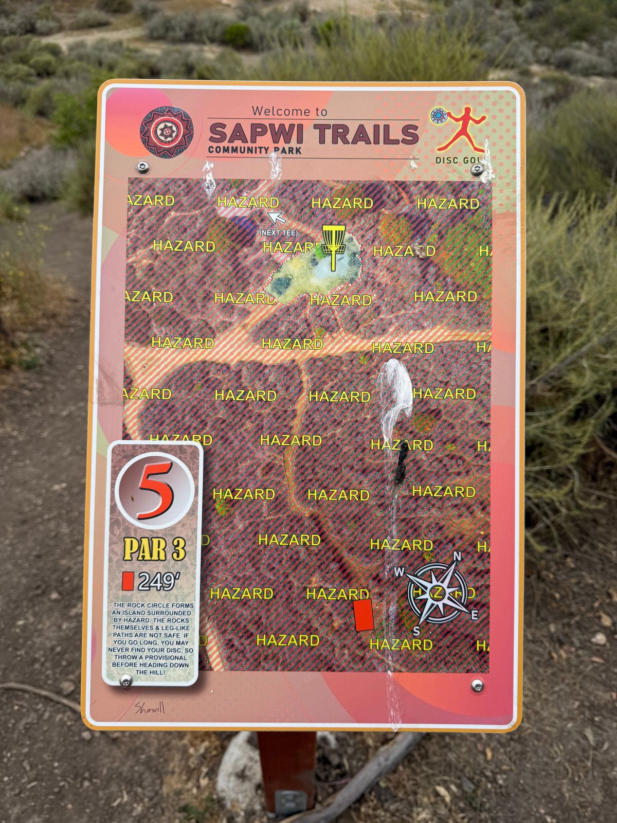 Sign hole 5