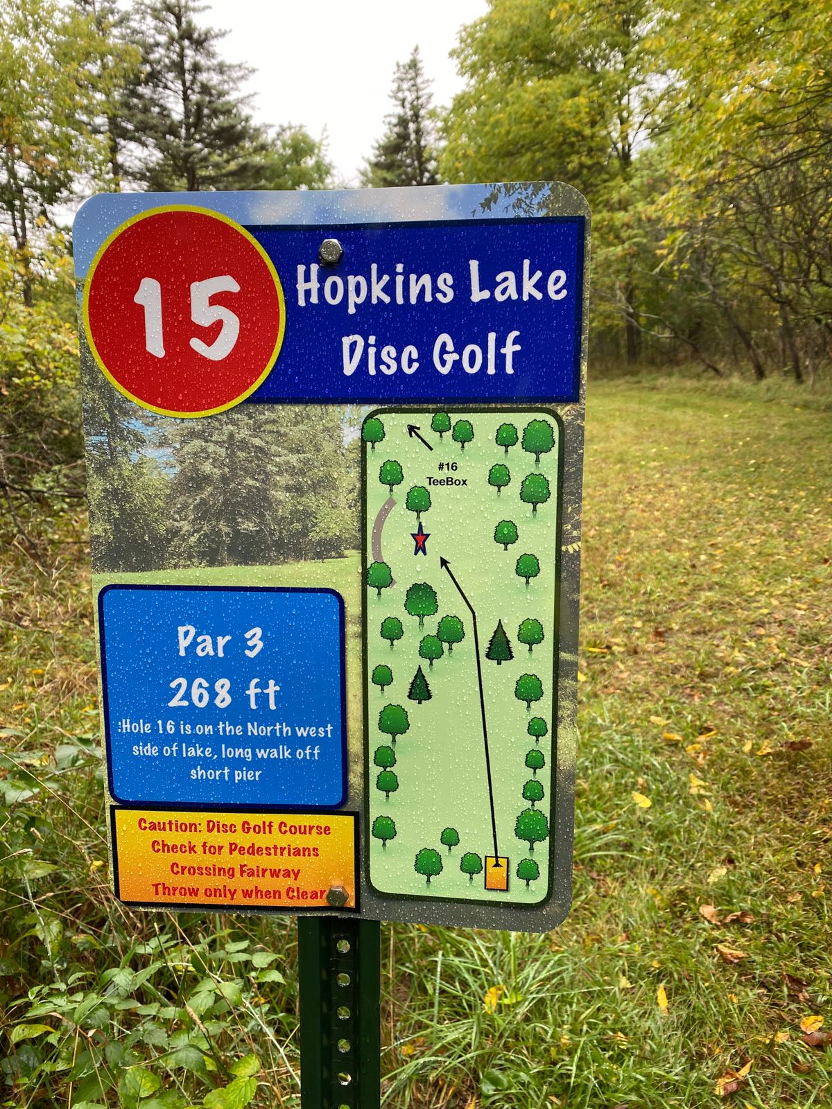 Hole 15 Tee Sign.