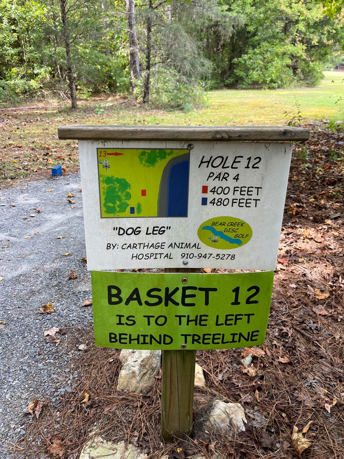 Hole 12 sign