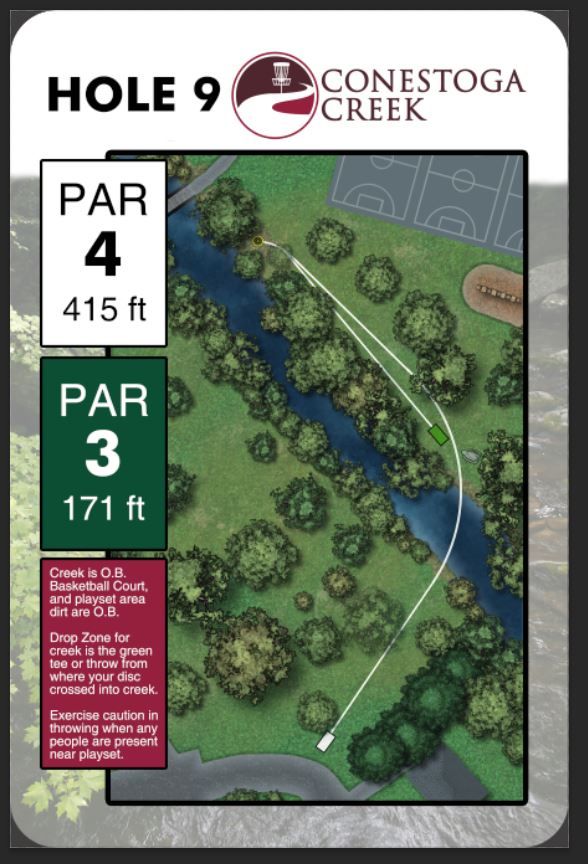 Hole 9 Tee Sign