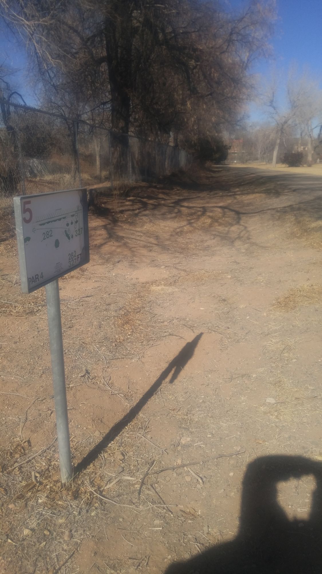 Tee signs (only on back half of course)