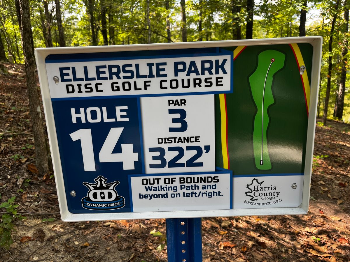 Hole 14 sign