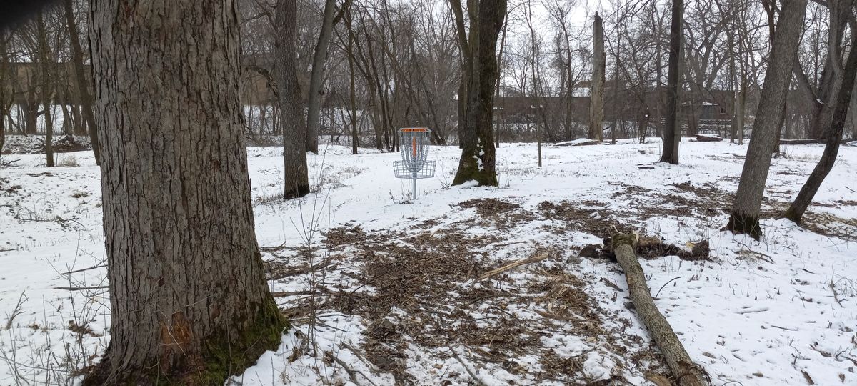 Hole five green.