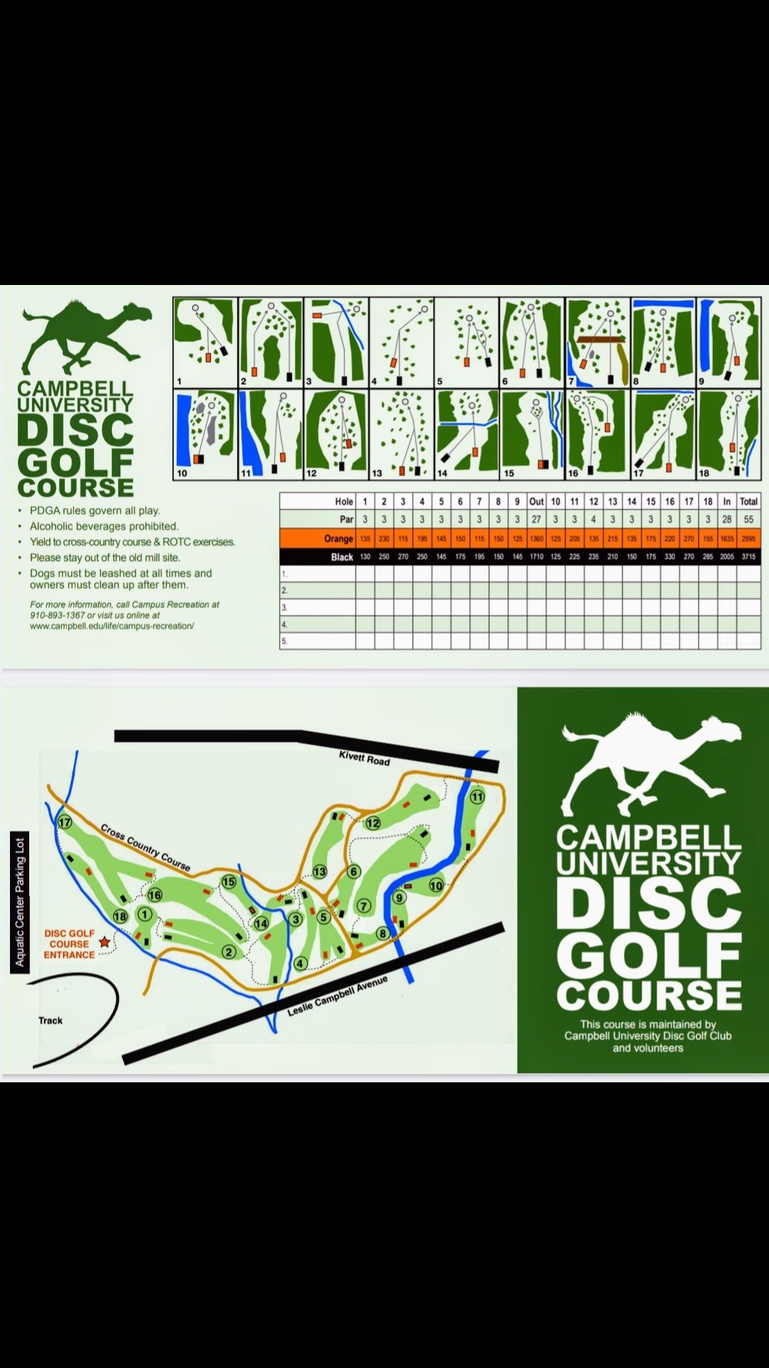 Score Card and Map