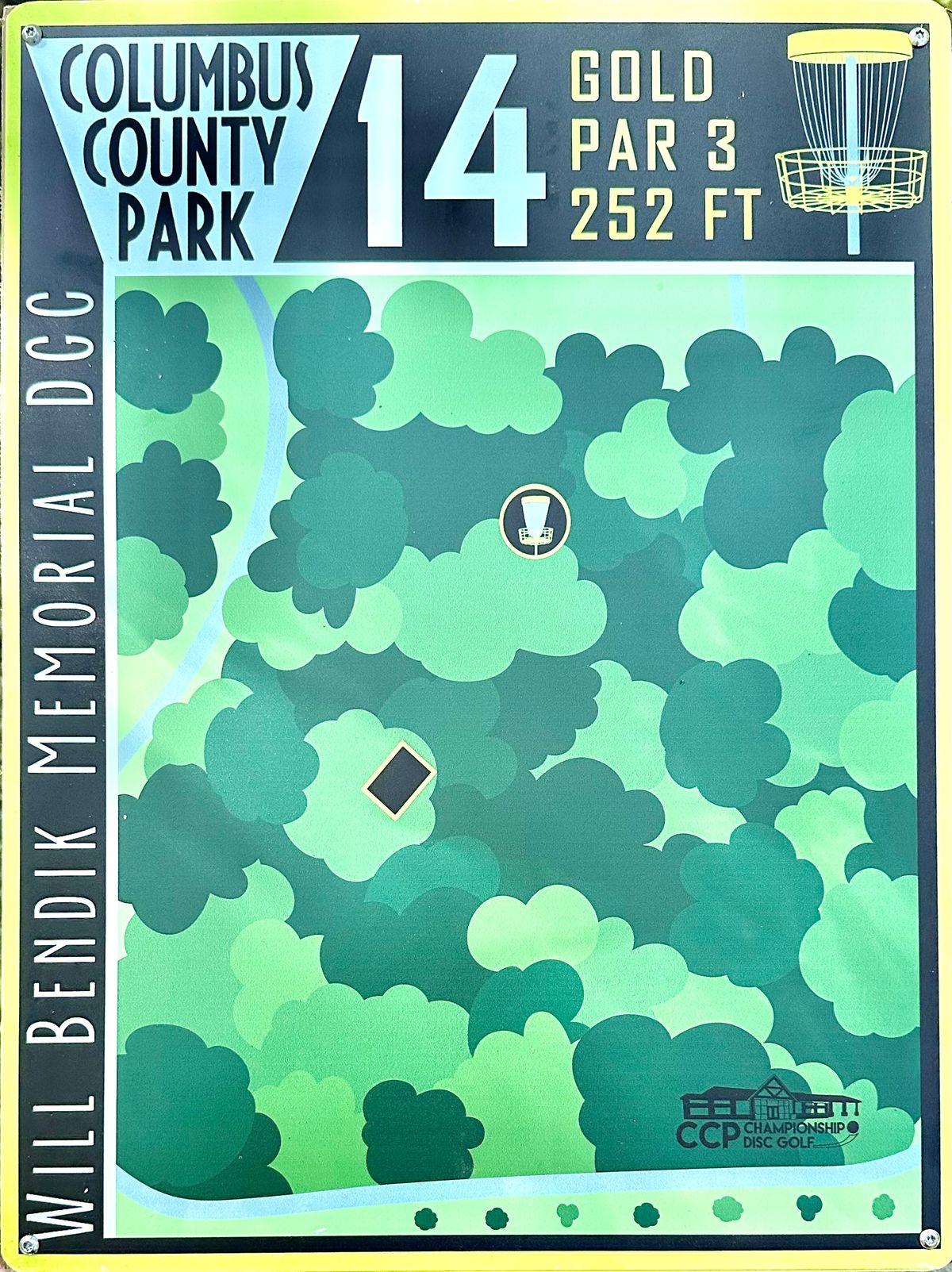 Hole 14 tee sign