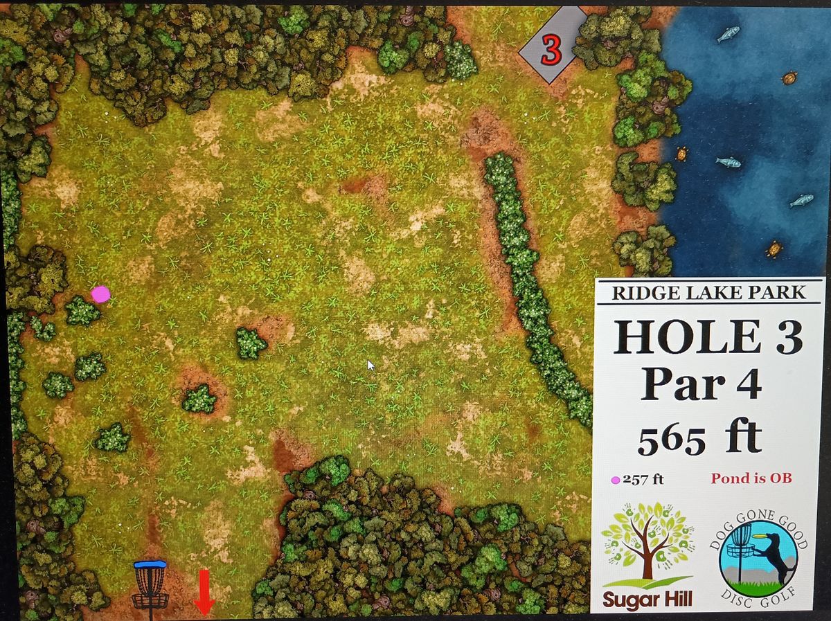 Hole 3 tee sign