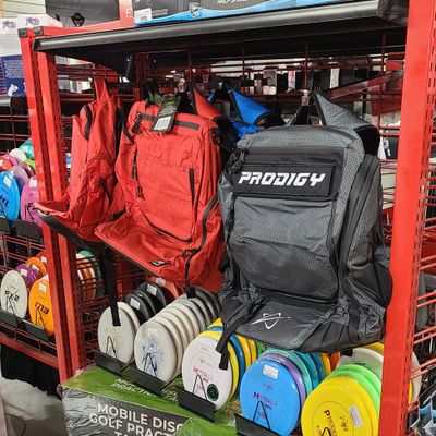 Some Prodigy bags and Ace line discs.