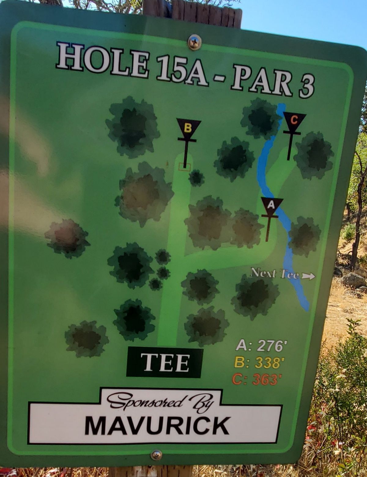 Hole 15a Sign