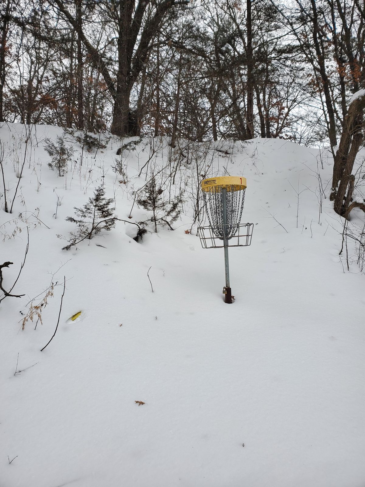 Hole 1 on steep slope