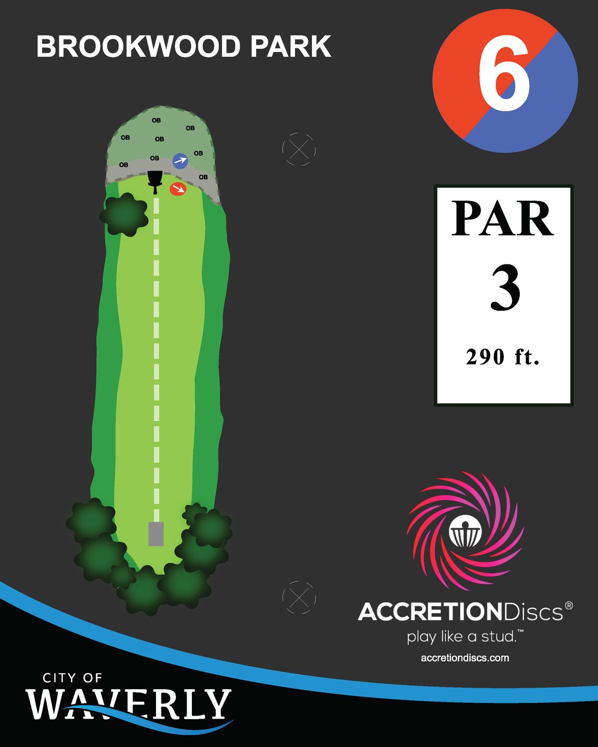 Hole 6 combined teepad sign