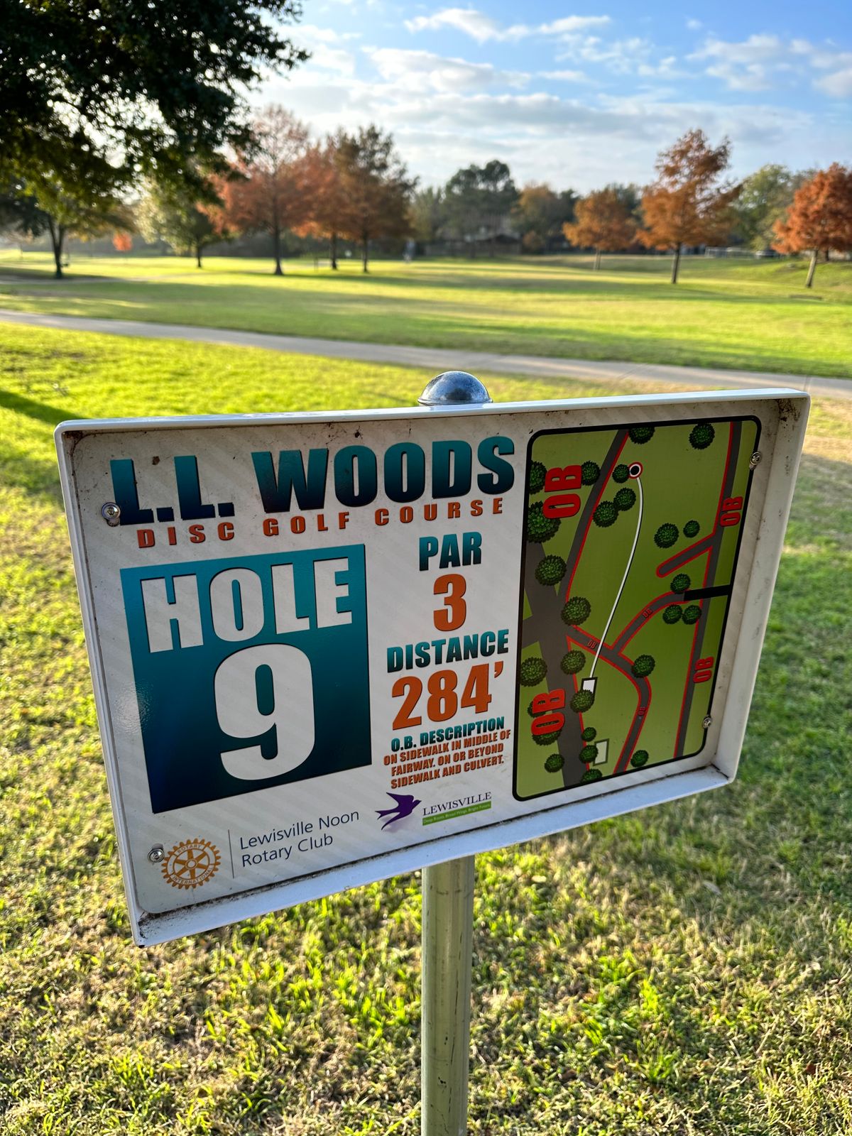 Hole 9 Tee Sign