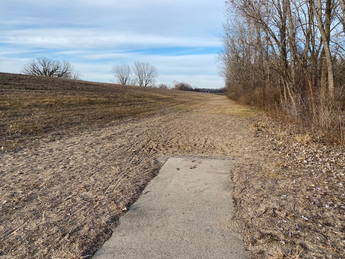Hole 16, long pad.