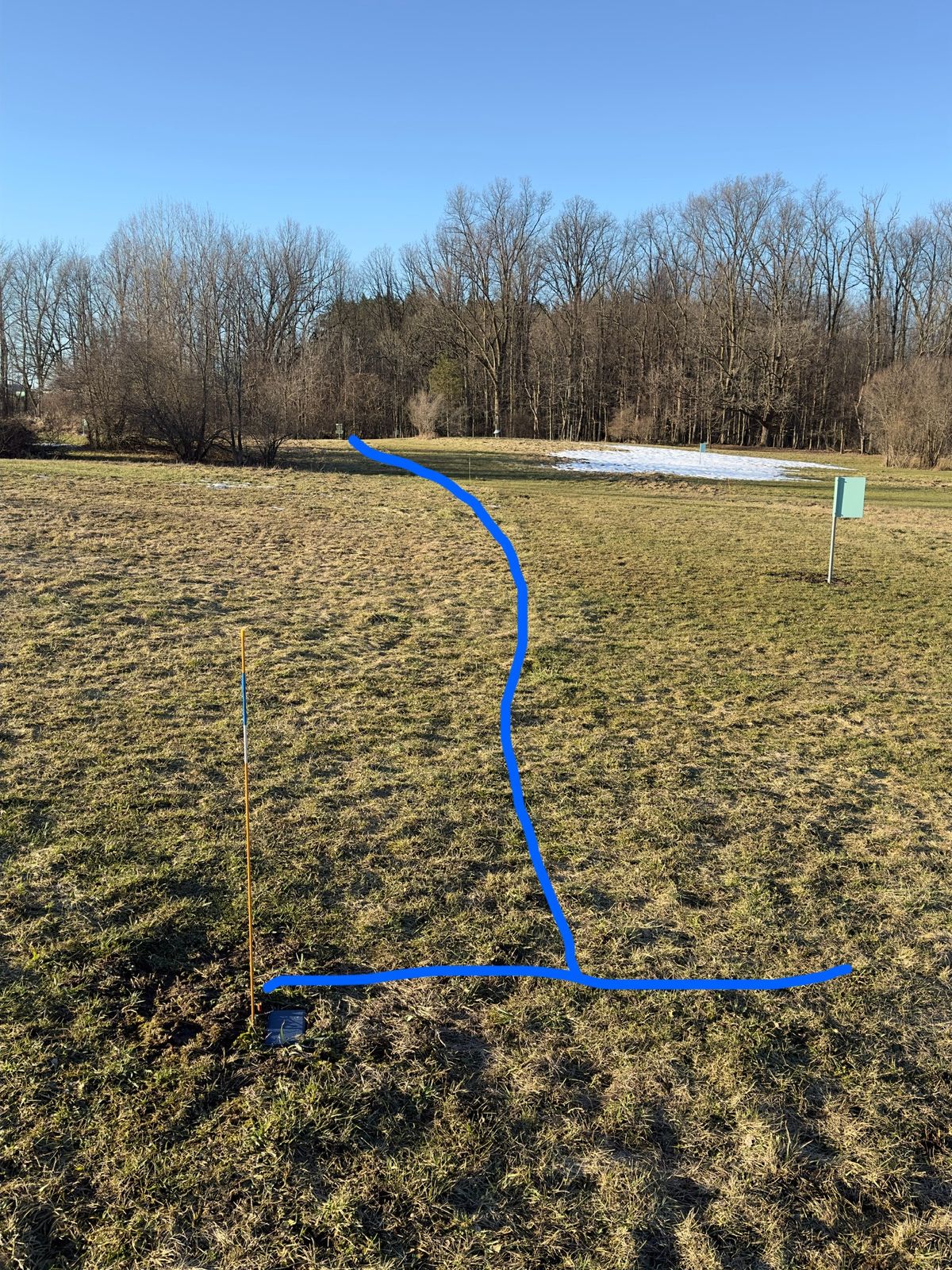 Blue marker
Fairway Line for Hole #4