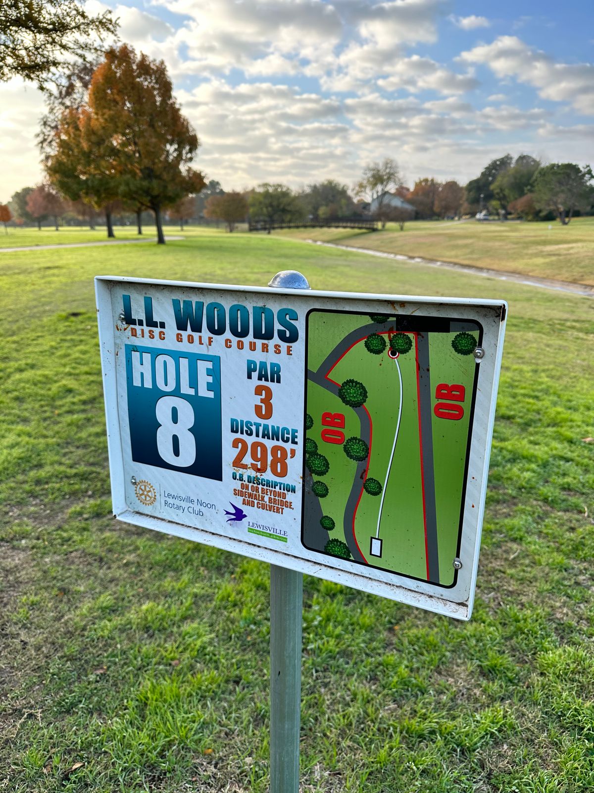 Hole 8 Tee Sign