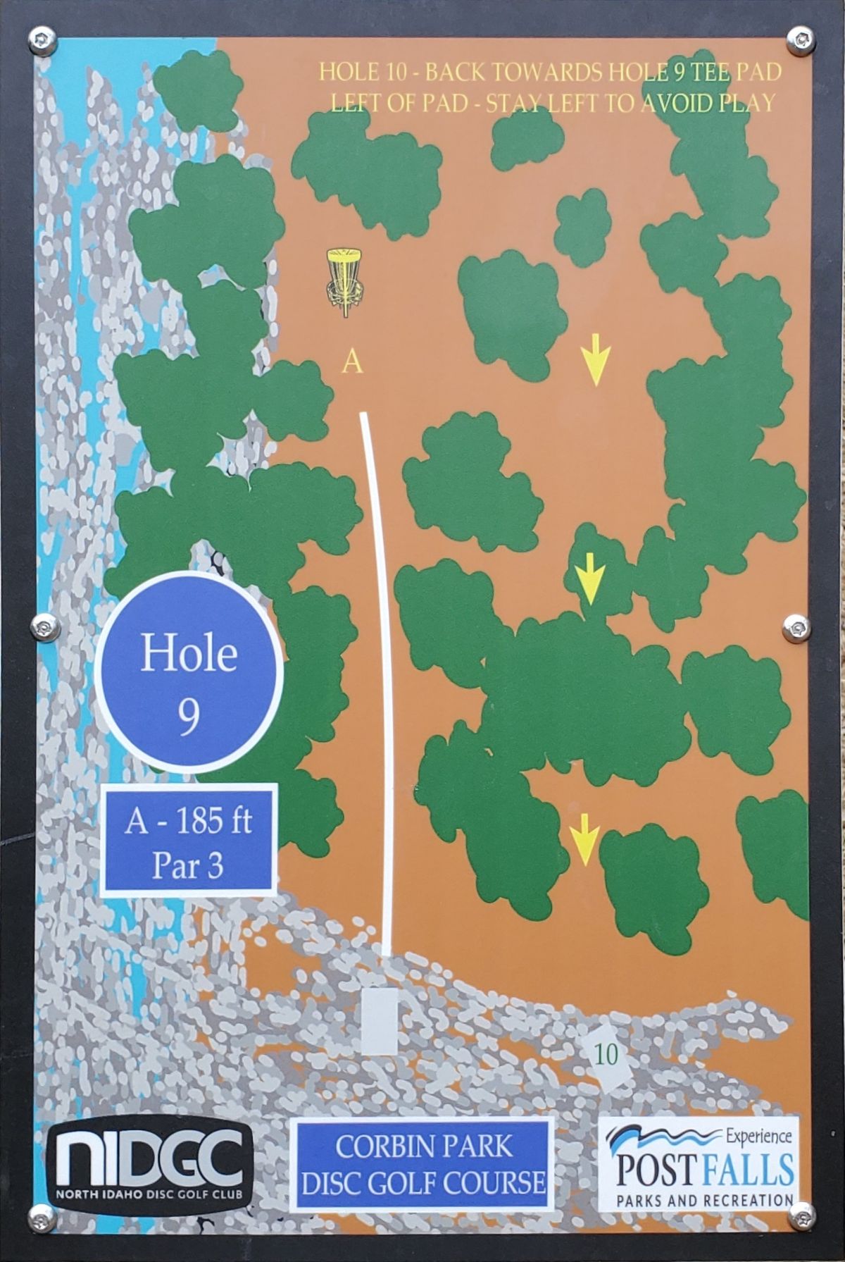 Tee sign hole 9