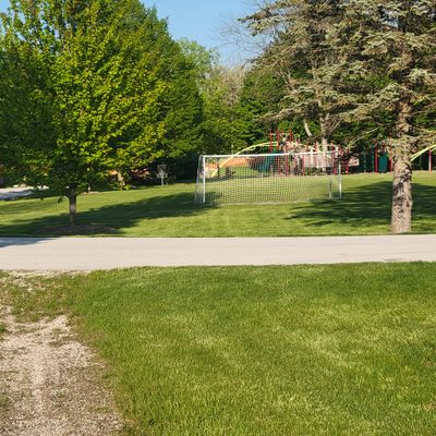 You tee off over a soccer field towards a playground. What could go wrong?!