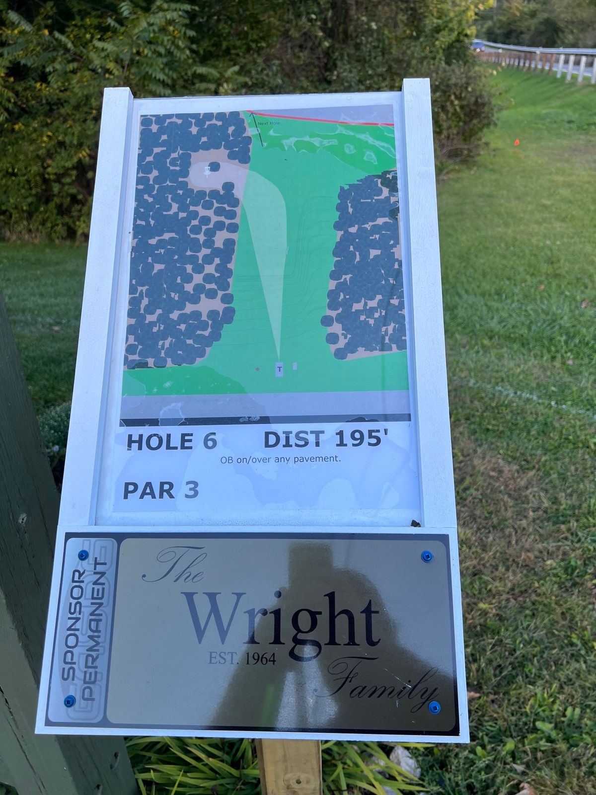 Hole 6 tee sign