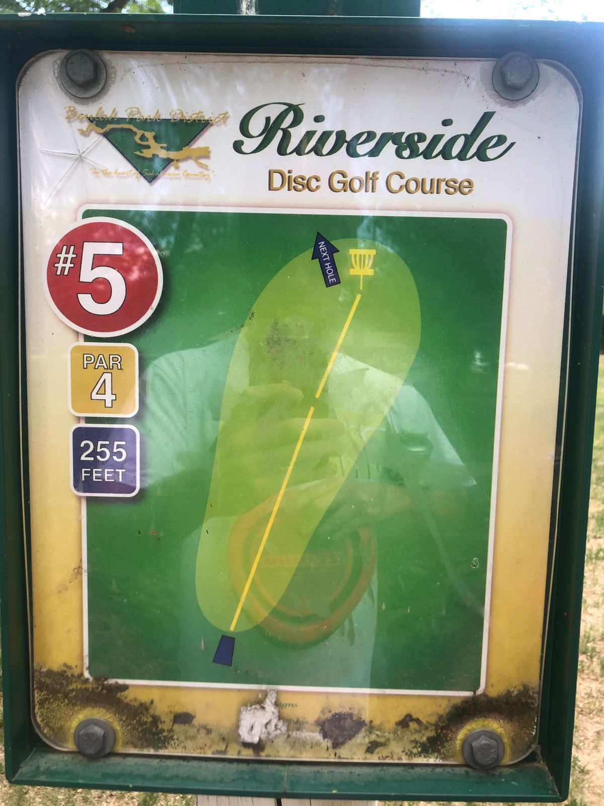 Hole #5 Tee Sign