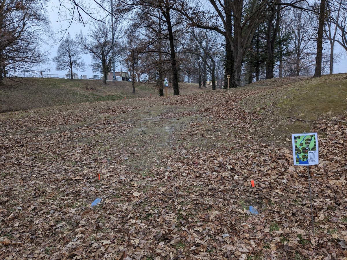 New Hole 2 blue/white tee