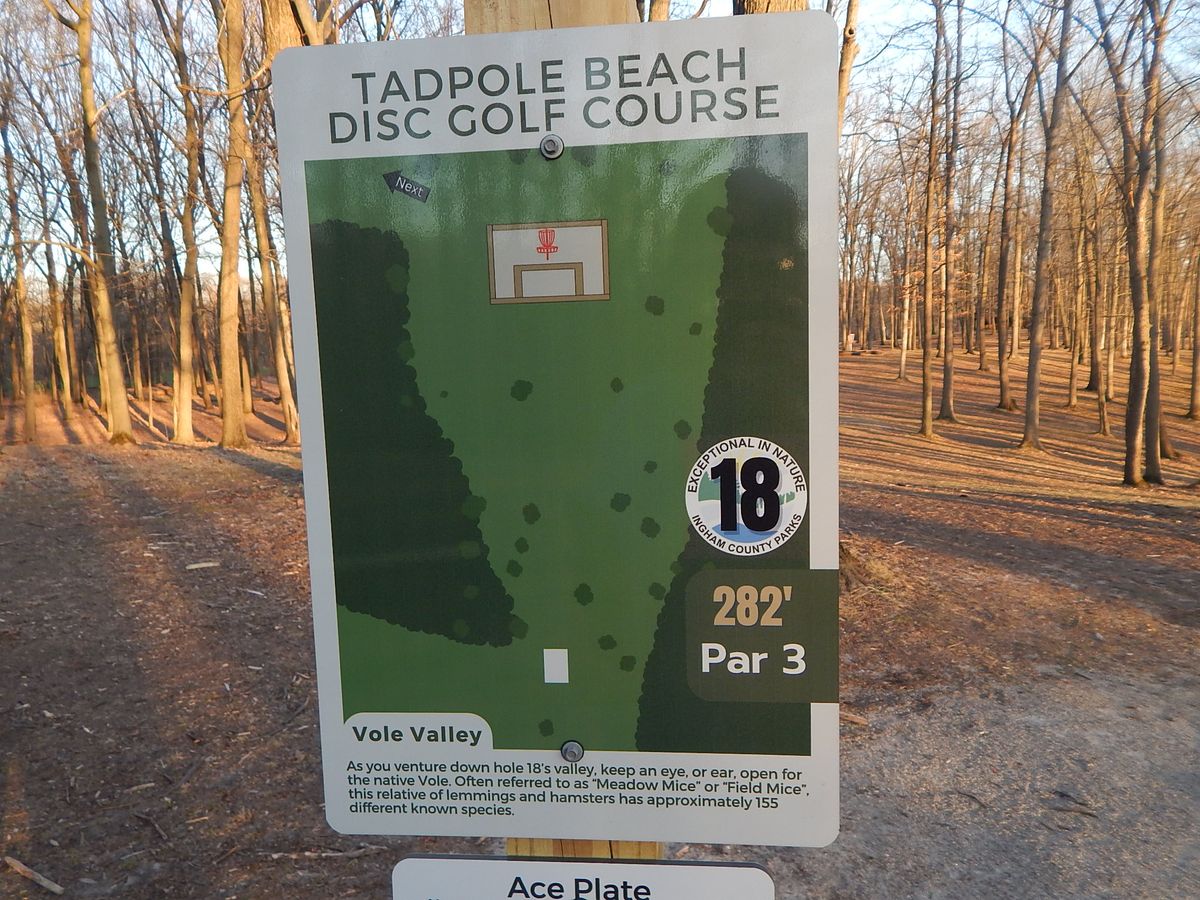 Hole 18 sign