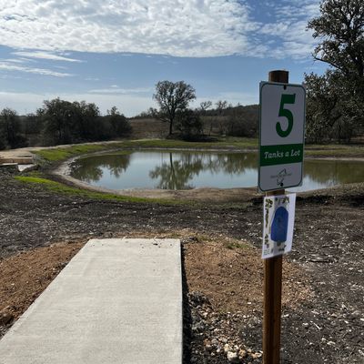 Hole 5 Teepad looking across pond