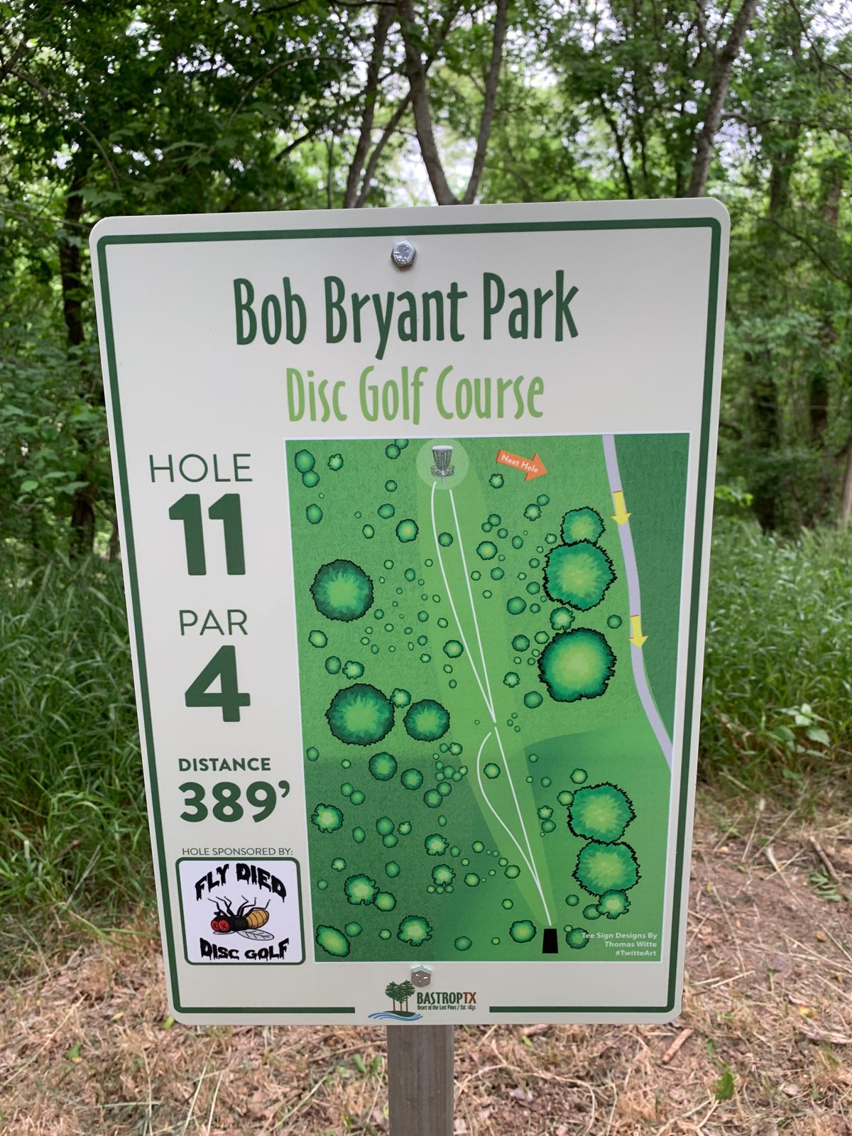 Hole 11 sign