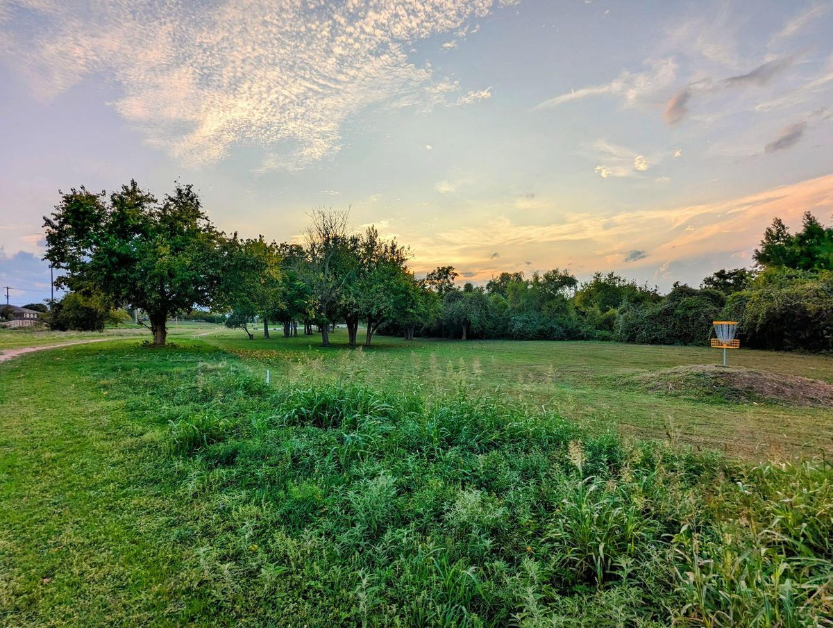 Hole 1 looking back toward the tee.