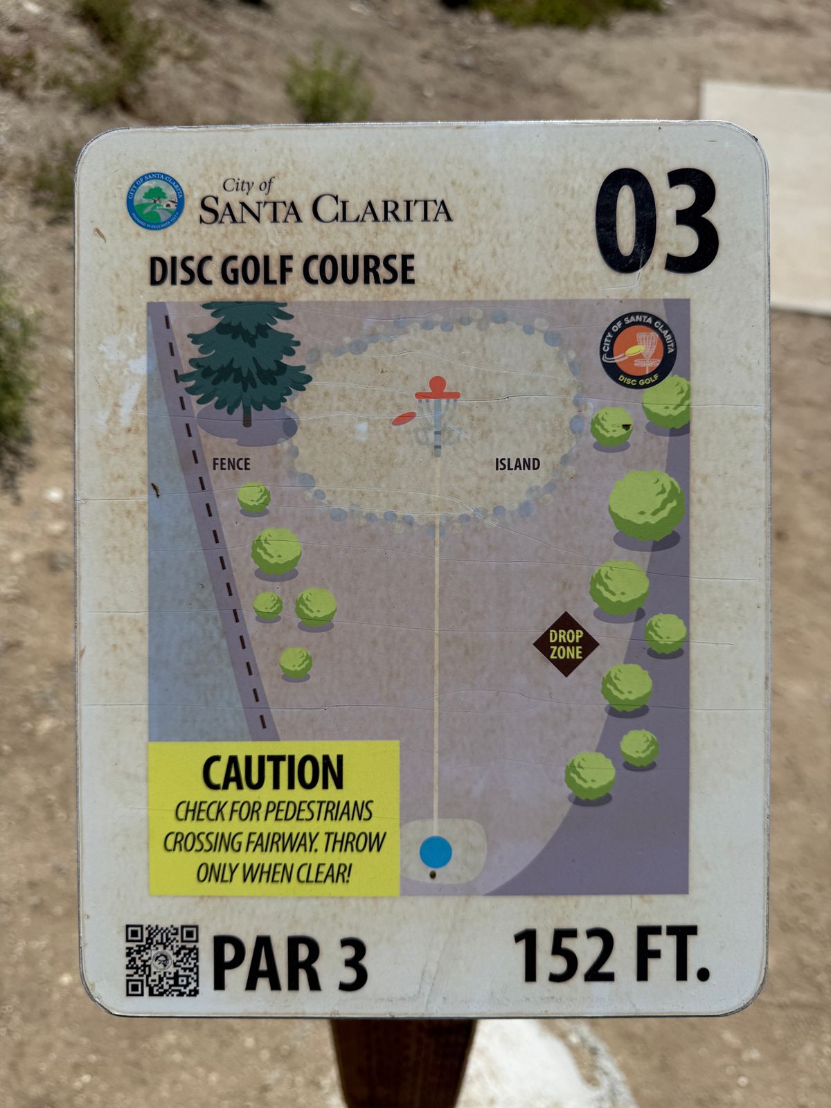 Hole 3 sign