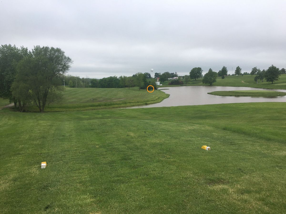 Hole 8 on the tee box