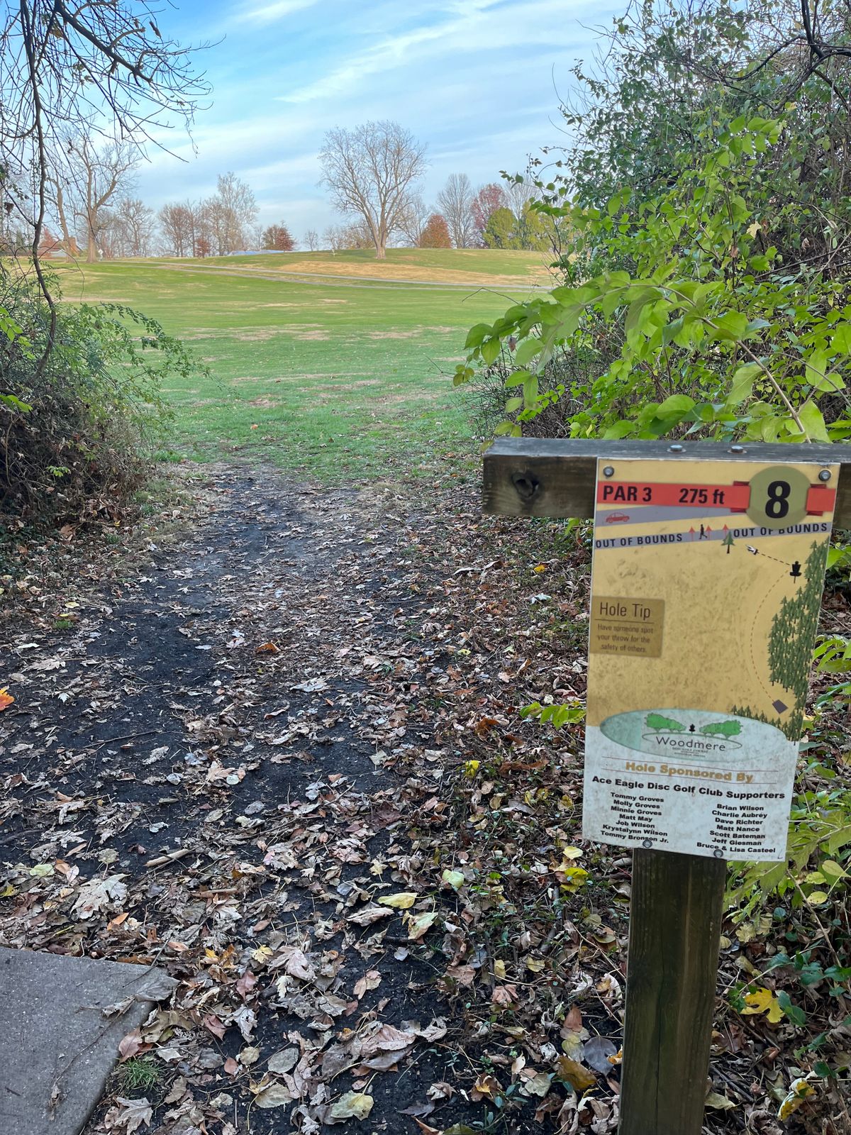 Tee pad on 8