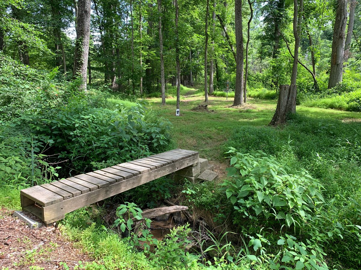 Bridge over Beaver Branch to hole 8 gold/white green.