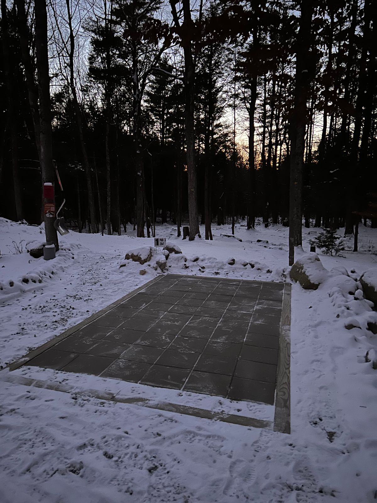 Tee box 1 is ready for some feet!