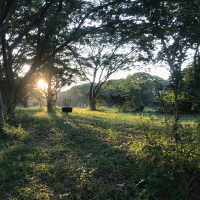 Hole 1. Nice sunset shot lol.