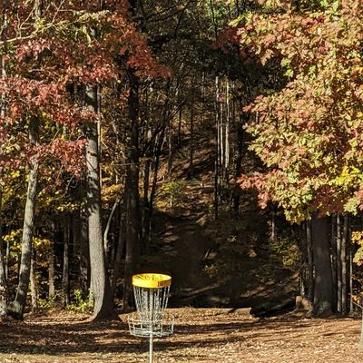 Above 18 long looking back at the tee pad