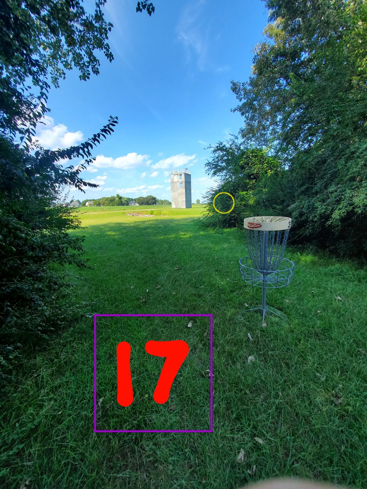 Hole 17
Shoot from next to Basket
Target is past hoisting tower below berm.