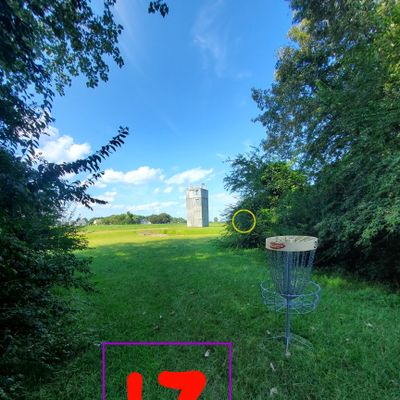 Hole 17
Shoot from next to Basket
Target is past hoisting tower below berm.