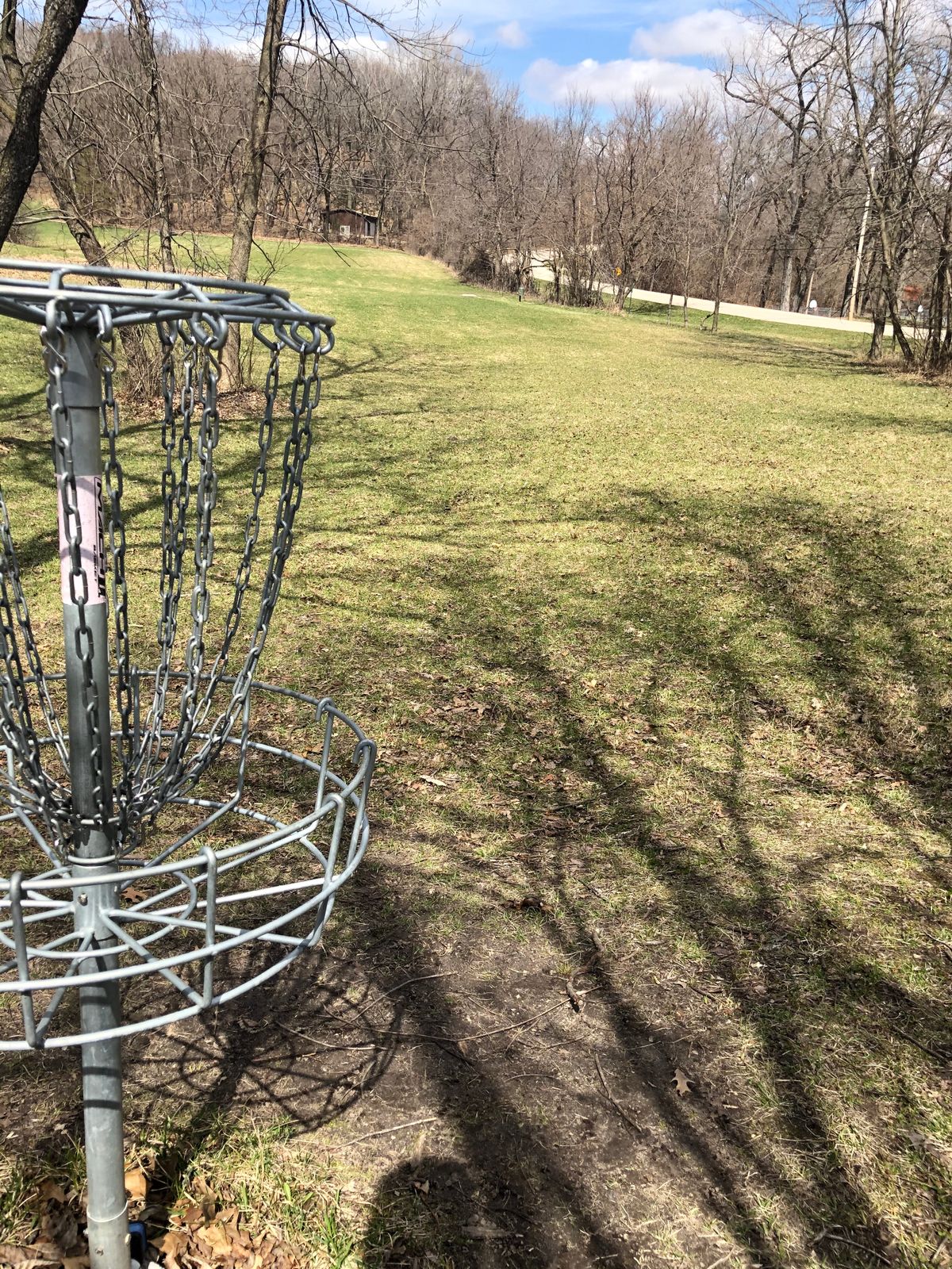 Hole 1 pin looking back