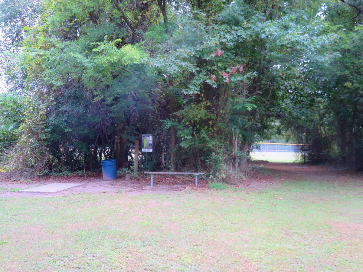 From the fairway view here is both the long and short pads for 11
