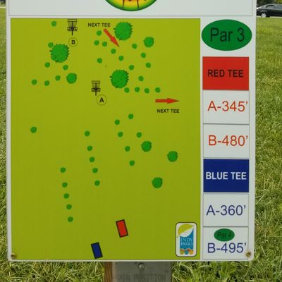Blue #12 tee sign. Thank you Magic Bys for the sponsorship